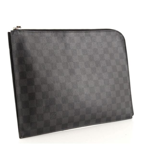Louis Vuitton Damier Graphite Zip Around Pochette Jour GM Pouch