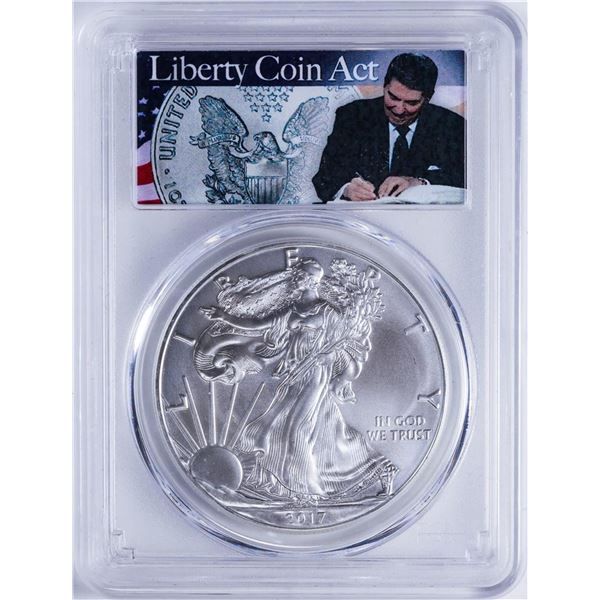 2017 $1 American Silver Eagle PCGS MS70 First Strike