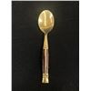 Image 2 : Vintage Cased Wood & Brass Teaspoon Set