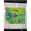 Image 2 : Framed Watercolour Painting by Brucker. Little Mermaid
