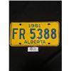 Image 2 : A 1961 Alberta License Plate