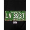 Image 2 : A 1962 Alberta License Plate