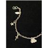 Image 2 : Dainty Sterling Silver Charm Bracelet 5.5"