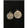 Image 2 : Lot of 2 .925 Silver Pendants Mary & Child and St. Joseph