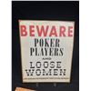 Image 2 : A 25" Wide Wooden Tavern Sign plus a 12" by 15" Poker Player Sign