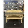 Image 1 : Nice 29" x 19" x 19" Wicker Side Table. NO SHIPPING