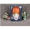 Image 1 : 3 Carnival Masks - 2 Small Plastic, 1 Large Porcelain