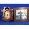 Image 1 : Bulova Clock & Picture - Clock Tested Appears Working