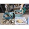 Image 1 : Terrarium with 3 Boxes of Misc. Accessories & Fake Rocks