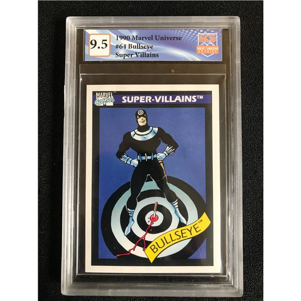 1990 MARVEL UNIVERSE NO. 64 BULLSEYE (GCG 9.5)