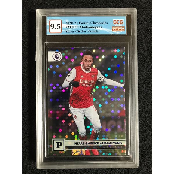 2020-21 PANINI CHRONICLES NO. 23 P.E. ABUBAMEYANG SILVER CIRCLES PARALLEL (GCG 9.5)