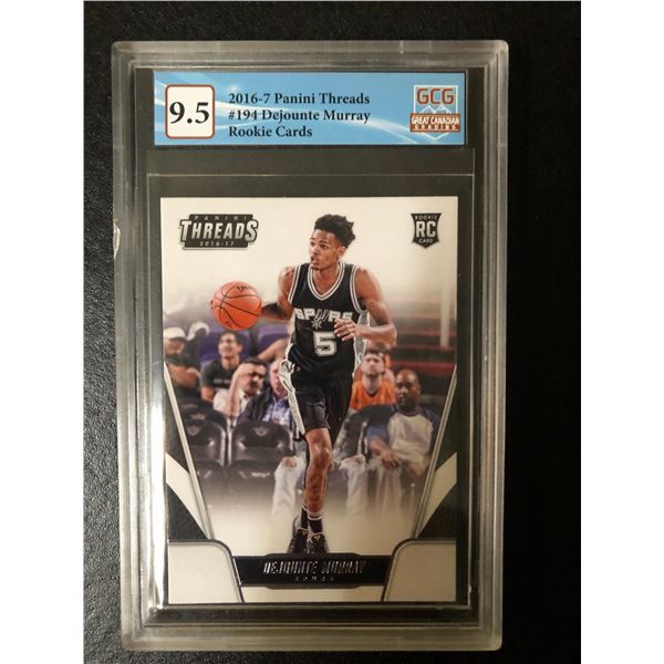 2016-17 PANINI THREADS NO. 194 DEJOUNTE MURRAY RC (GCG 9.5)