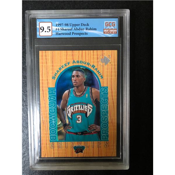 1997-98 UPPER DECK NO. 4 SHAREEF ABDUR-RAHIM HARWOOD PROSPECTS (GCG 9.5)