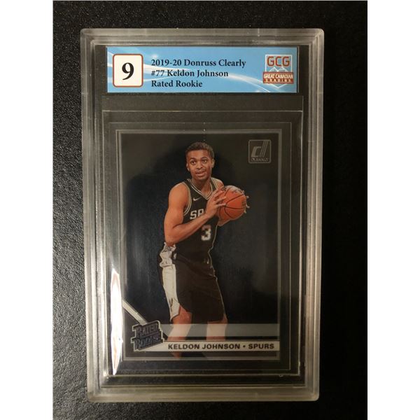 2019-20 DONRUSS CLEARLY NO. 77 KELDON JOHNSON RATED ROOKIE (GCG 9)