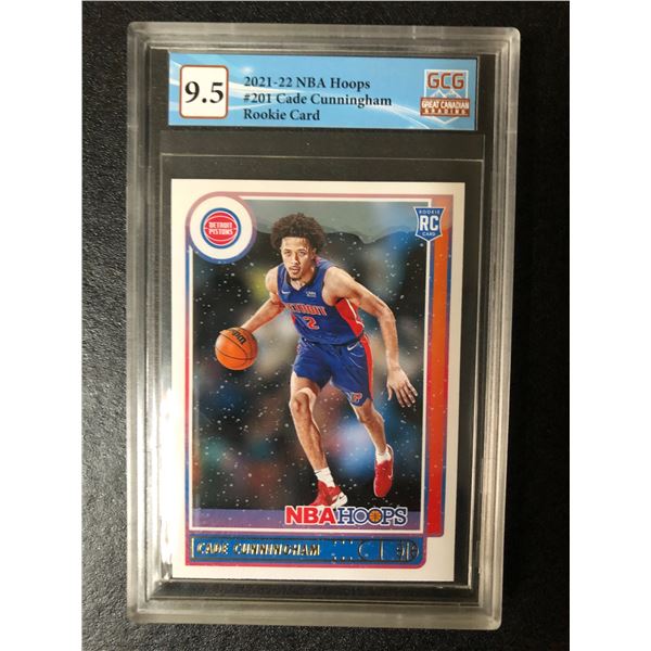 2021-22 NBA HOOPS NO. 201 CADE CUNNINGHAM RC (GCG 9.5)