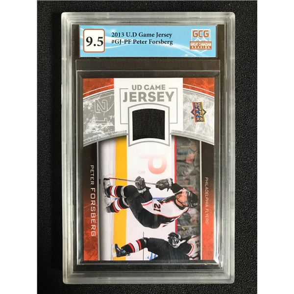 2013-14 UPPER DECK PETER FORSBERG UD GAME JERSEY (GCG 9.5)