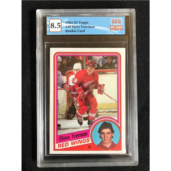 1984-85 TOPPS STEVE YZERMAN RC (GCG 8.5)