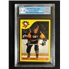 Image 1 : 1985-86 O-PEE-CHEE MARIO LEMIEUX BOX BOTTOM HAND CUT RC (GCG 7.5)