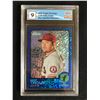 Image 1 : 2022 TOPPS HERITAGE MIKE TROUT BLUE SPARKLE REFRACTOR (GCG 9)