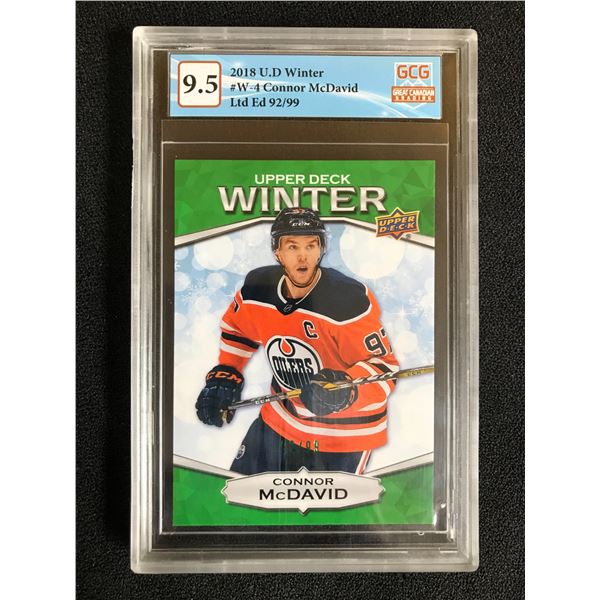 2018-19 UPPER DECK WINTER NO. W-4 CONNOR MCDAVID LE 92/99 (GCG 9.5)