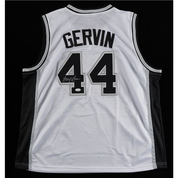 GEORGE GERVIN SIGNED SPURS PRO STYLE JERSEY (PSA COA)