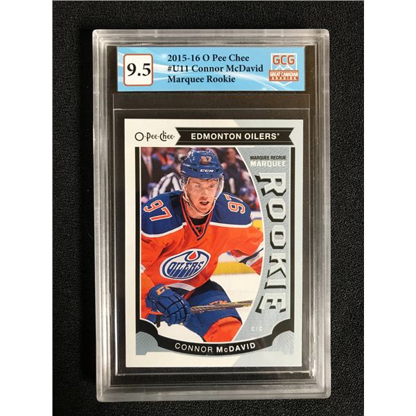 2015-16 O PEE CHEE CONNOR MCDAVID MARQUEE ROOKIE (GCG 9.5)