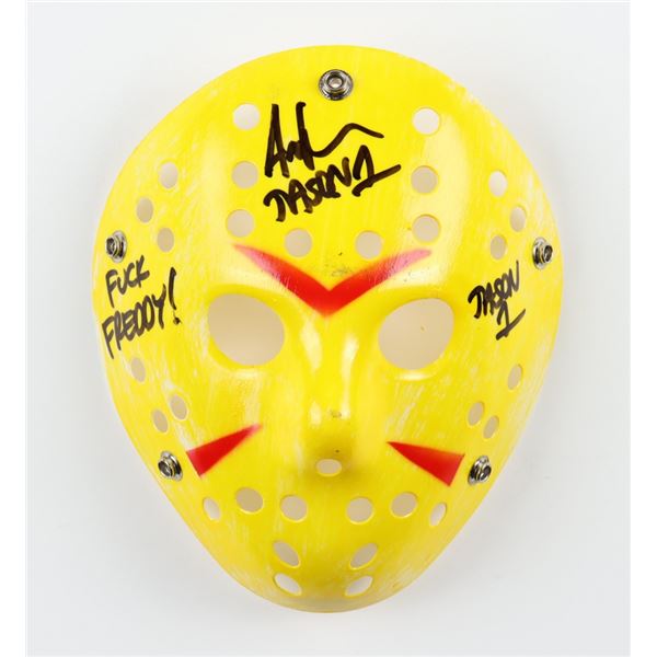 ARI LEHMAN SIGNED "FUCK FREDDY, JASON 1" FRIDAY THE 13TH MASK (JSA COA)