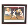 Image 1 : CUSTOM FRAMED LTD. EDITION YOGI BERRA SIGNED COLLAGE (JSA COA)