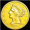 Image 1 : 1847 $5 Gold Half Eagle CLOSELY UNCIRCULATED