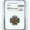 Image 1 : 1939-S Rev of 40 Jefferson Nickel NGC - MS64