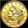 Image 1 : 1907 $2.50 Gold Quarter Eagle CLOSELY