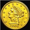Image 1 : 1906 $2.50 Gold Quarter Eagle CLOSELY