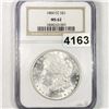 Image 1 : 1884-CC Morgan Silver Dollar NGC - MS62