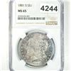 Image 1 : 1881-S Morgan Silver Dollar NGC - MS65