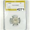 Image 1 : 1866 Shield Nickel PGA - MS60