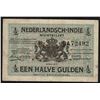 Image 1 : Netherlands Indies ½ Gulden 1920 Muntbiljet Pick 102