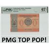 Image 1 : Netherlands Indies 1 Gulden 1939 Remainder Pick 107r PMG Superb Gem UNC EPQ TOP POP