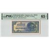 Image 1 : Netherlands Indies ½ Gulden 1942 Pick 122b PMG Gem UNC 65 EPQ