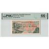 Image 1 : Indonesia 1 Rupiah 1961 Pick 78 PMG Gem Uncirculated 66 EPQ