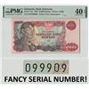 Image 1 : Indonesia 10000 Rupiah 1968 Fancy Serial 099909 Pick 112a PMG Extremely Fine 40 EPQ
