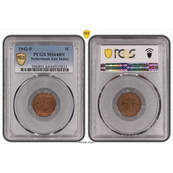 Netherlands 1 Cent 1942-P PCGS MS64BN