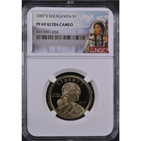 United States 1 Dollar 2007 S Sacagawea NGC PF69 Ultra Cameo