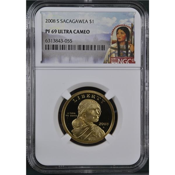United States 1 Dollar 2008 S Sacagawea NGC PF69 Ultra Cameo