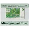 Image 1 : Netherlands 5 Gulden 1973 Misalignment Error Vondel Pick 95 PMG Very Fine 25