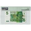 Image 2 : Netherlands 5 Gulden 1973 Misalignment Error Vondel Pick 95 PMG Very Fine 25