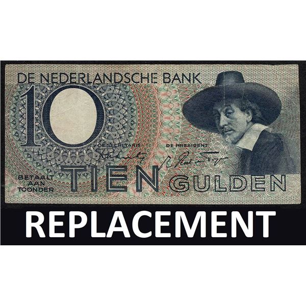 Netherlands 10 Gulden 1944 Replacement Staalmeester Pick 59