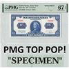 Image 1 : Netherlands 10 Gulden 1943 Specimen Pick 66s PMG Superb Gem Uncirculated 67 EPQ TOP POP