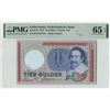 Image 1 : Netherlands 10 Gulden 1953 Hugo de Groot Pick 85 PMG Gem Uncirculated 65 EPQ
