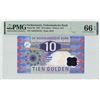 Image 1 : Netherlands 10 Gulden 1997 IJsvogel Pick 99 PMG Gem Uncirculated 66 EPQ