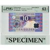 Image 1 : Netherlands 10 Gulden 1997 Specimen Pick 99s PMG Choice Uncirculated 63 EPQ